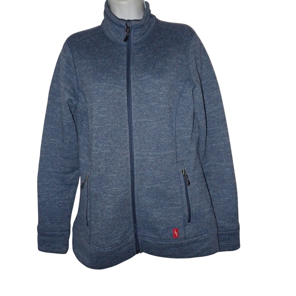 Eastern Mountain Sports Women's Full Zip Fleece Sweater Blue Size M Gorpcore